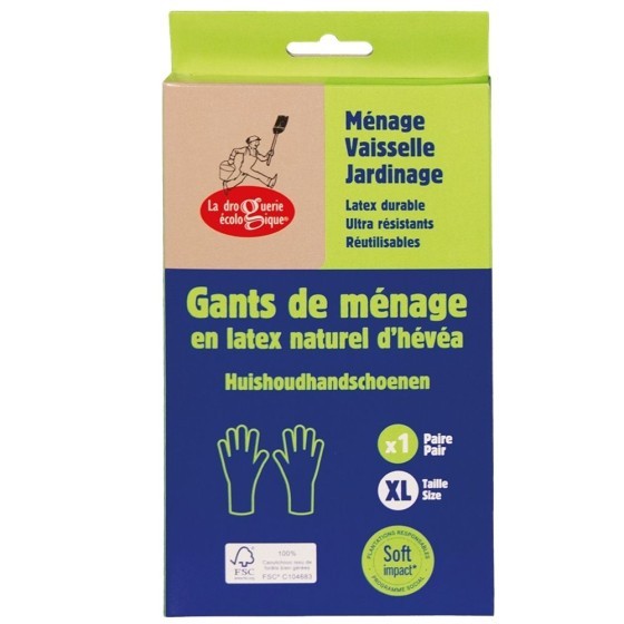 Boîte d'une paire de gants en latex naturel