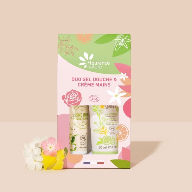 Duo Bio gel douche et crème mains verveine