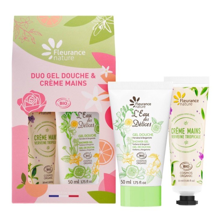 Duo Bio gel douche et crème mains verveine