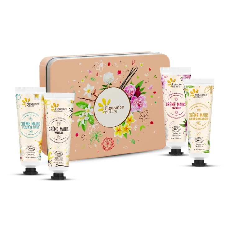 Coffret beauté Bio mains pêche evasion florale