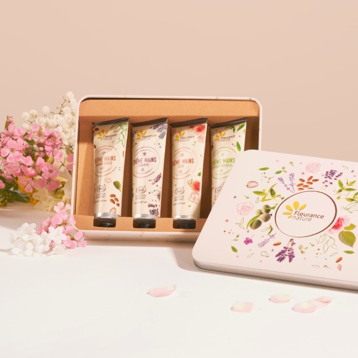 Coffret beauté Bio mains beige instant douceur