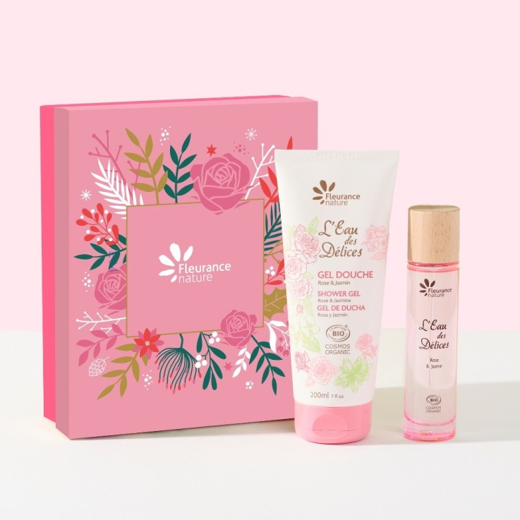 Coffret beauté Bio Eau des délices rose & jasmin