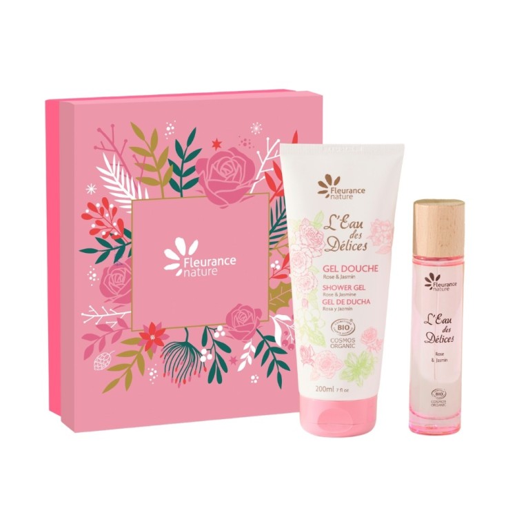 Coffret beauté Bio Eau des délices rose & jasmin