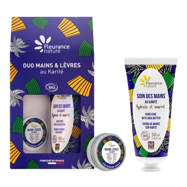 Duo Bio Mains et Lèvres au Karité