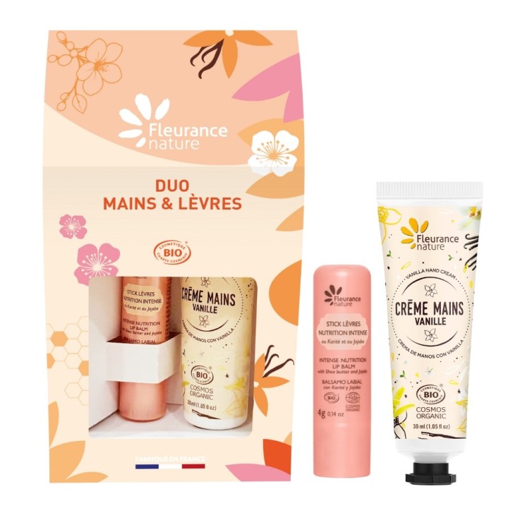 Duo Bio Mains et Lèvres vanille