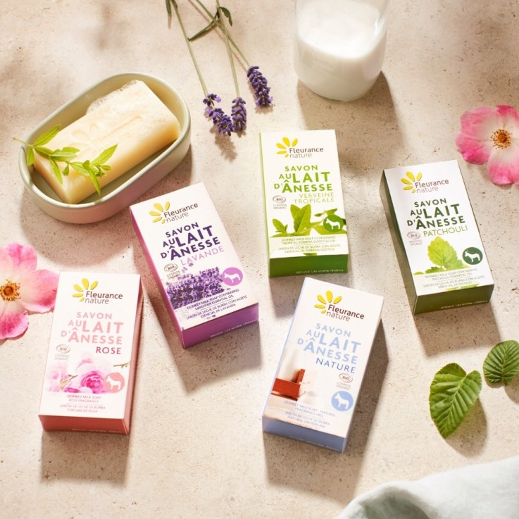 Coffret beauté Bio 5 savons au lait d’anesse