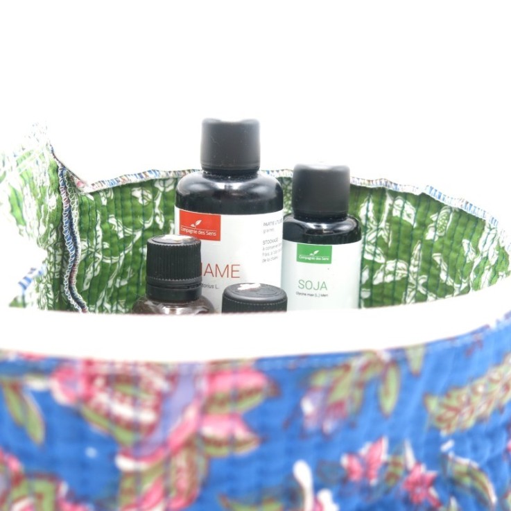 Vanity en coton matelassé indien