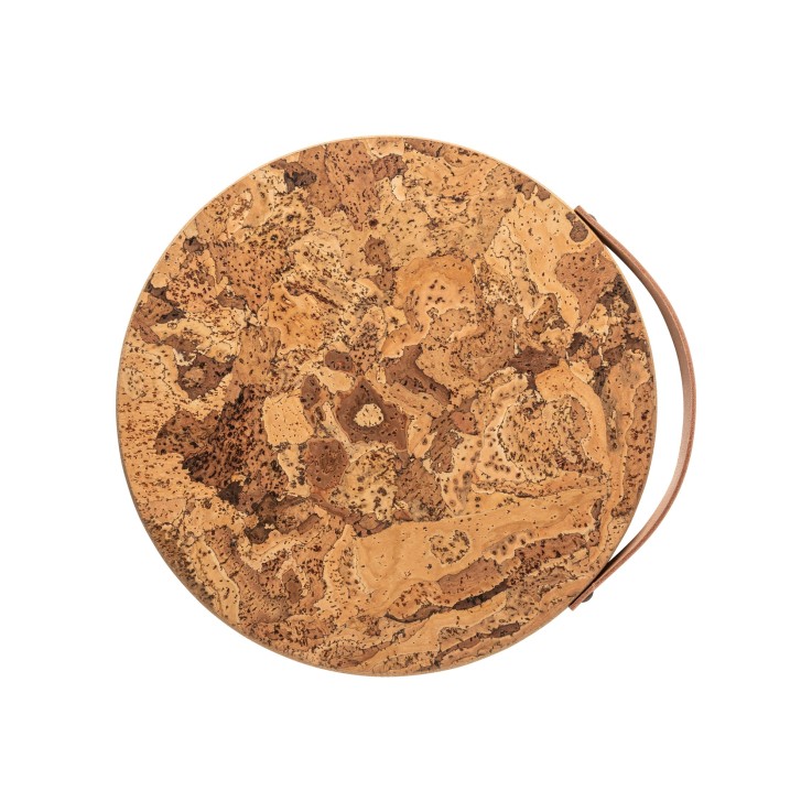 Dessous de Plat en Liège Grand avec Poignée en Cuir Cork