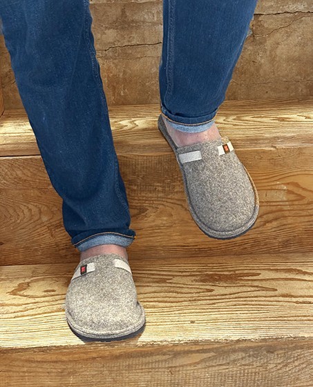 Chaussons mixtes Laine Nevache Brun 42/43