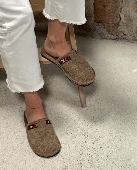 Chaussons mixtes Laine Avoriaz Brun 40/41