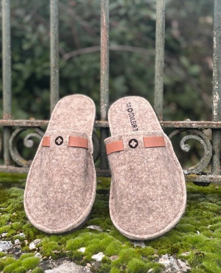 Chaussons mixtes Laine artisanale Cham Brun 38/39