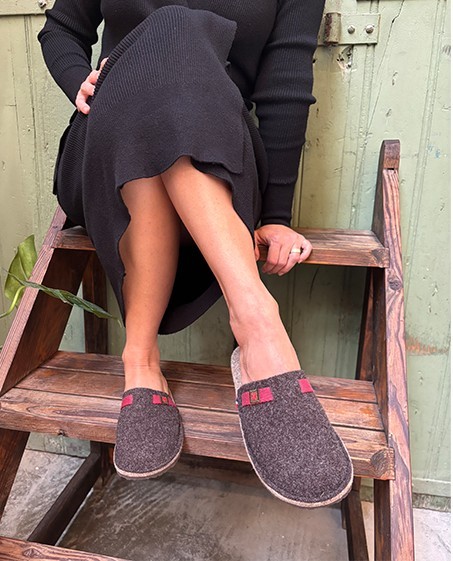 Chaussons mixtes Laine Nevache Anthracite 38/39