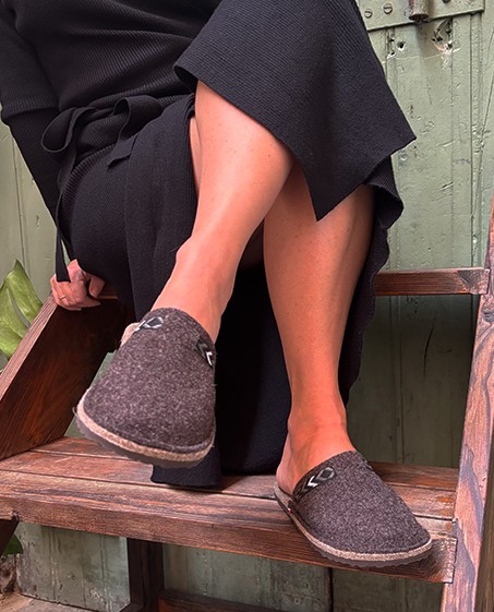 Chaussons mixtes Laine Avoriaz Anthracite 44/45