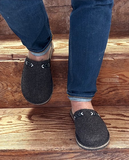 Chaussons mixtes Laine Avoriaz Anthracite 44/45