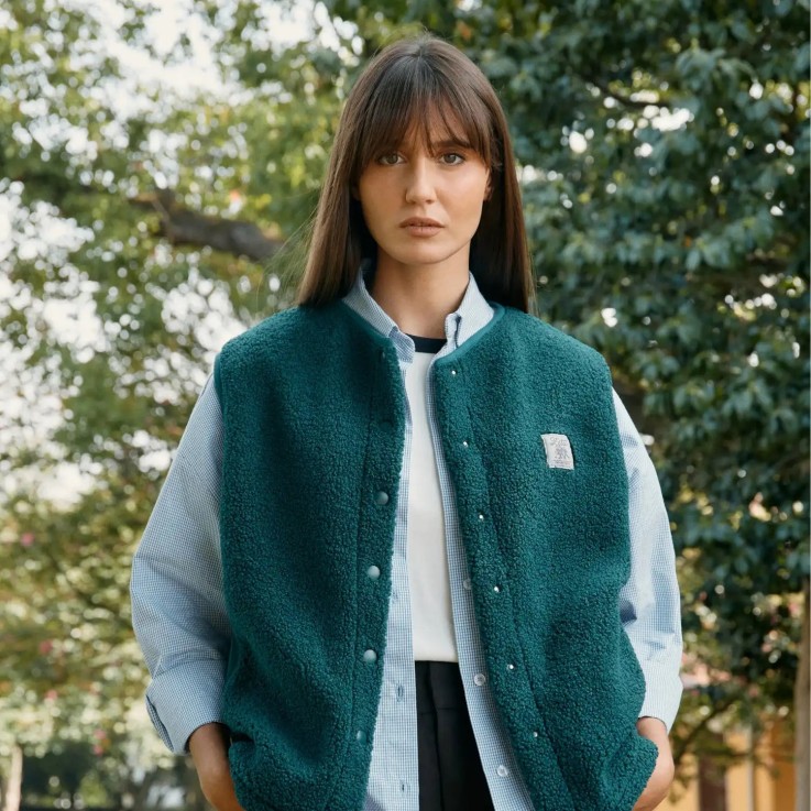 Veste mixte Sherpa sans manches Fibres Recyclées