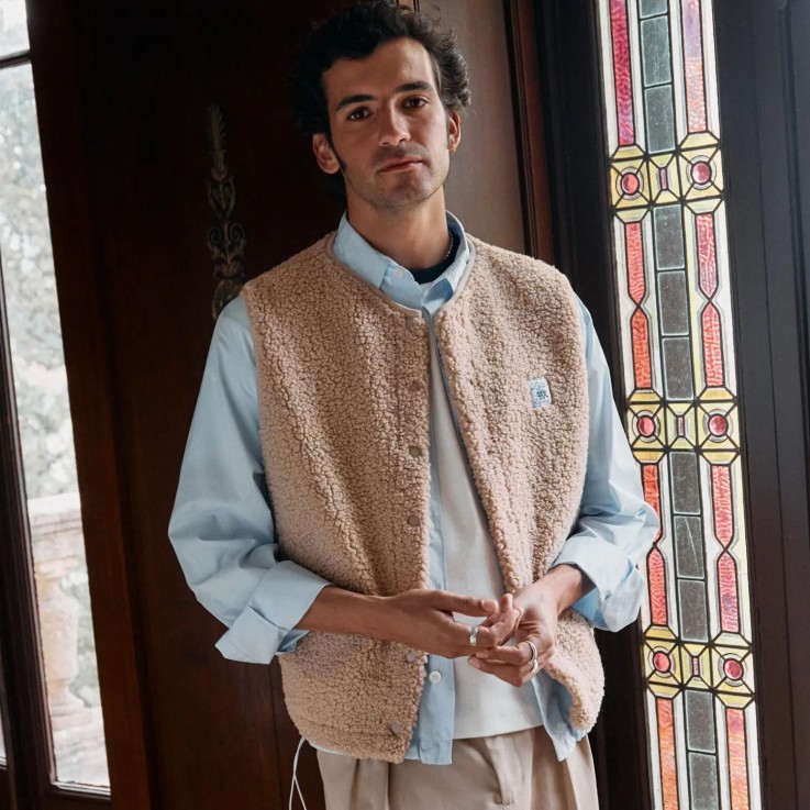 Veste mixte Sherpa sans manches Fibres Recyclées