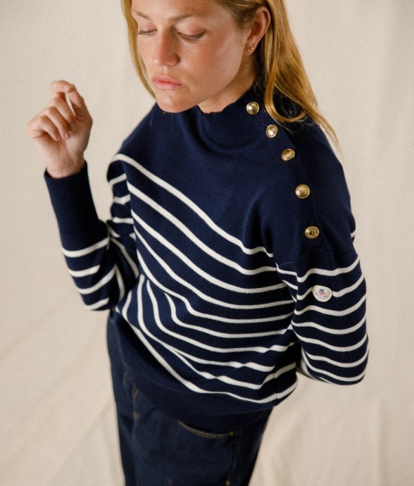 Pull rayé Eulalie laine...