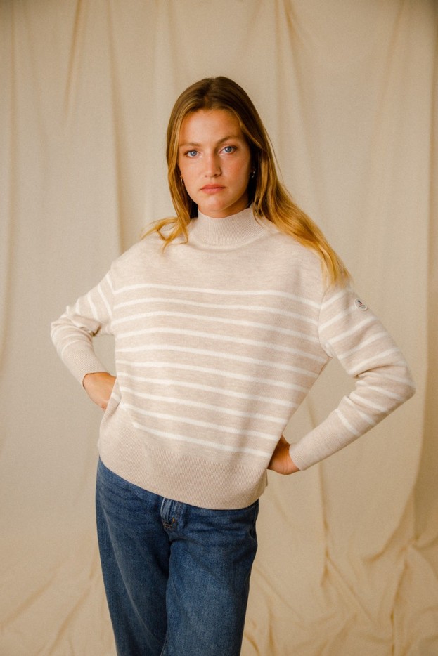 Pull rayé Eulalie laine mérinos