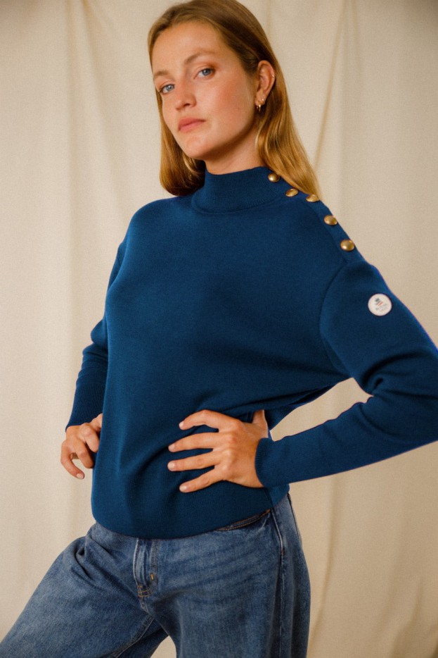 Pull uni Eulalie laine mérinos