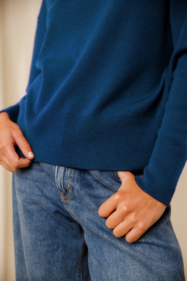 Pull uni Eulalie laine mérinos