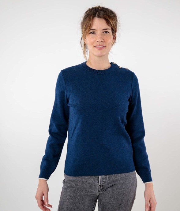 Pull marin uni encolure...