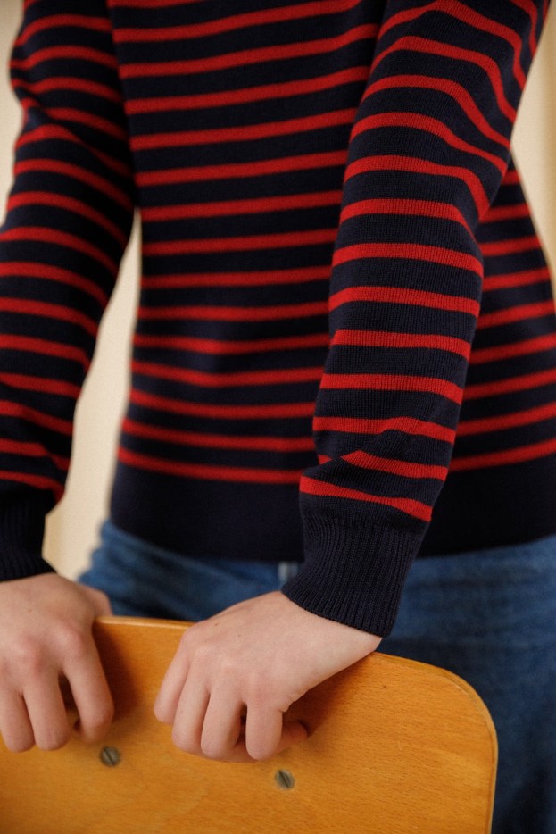 Pull marin rayé Klasel laine mérinos