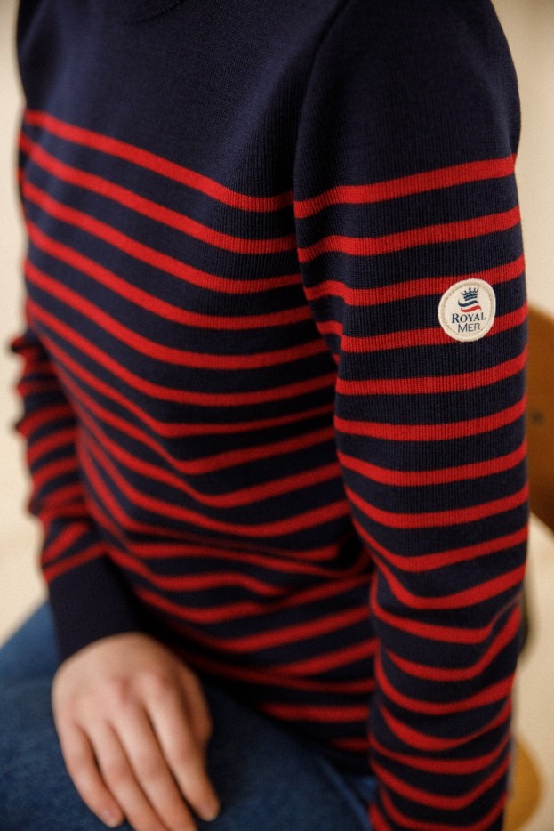 Pull marin rayé Klasel laine mérinos