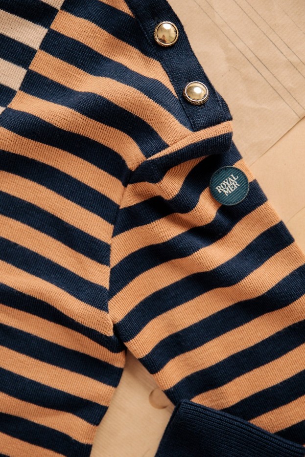 Pull tricolore Eulalie laine mérinos