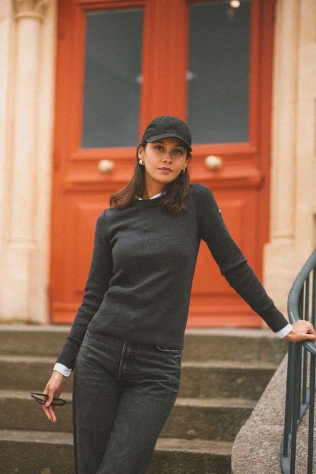 Pull marin uni Isa laine mérinos