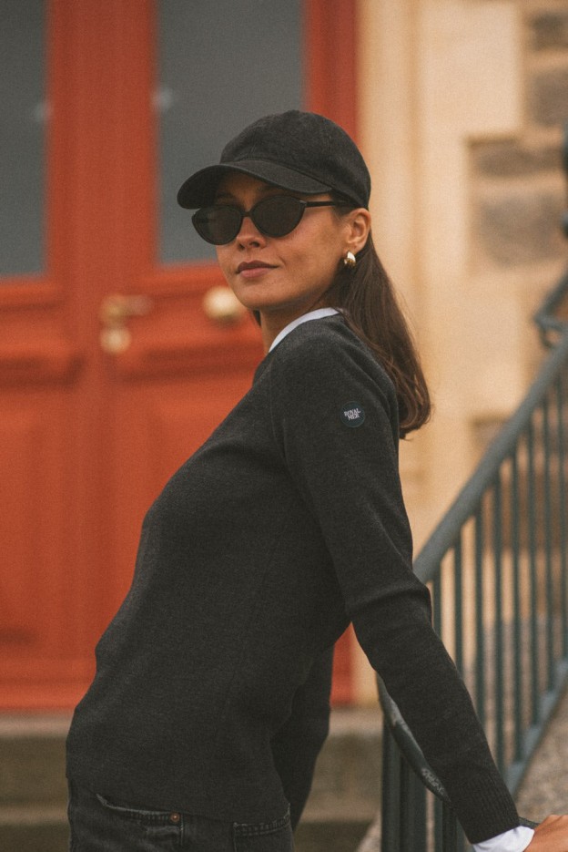 Pull marin uni Isa laine mérinos