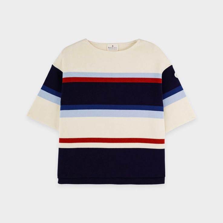 Pull rayé multicolore Astrid coton