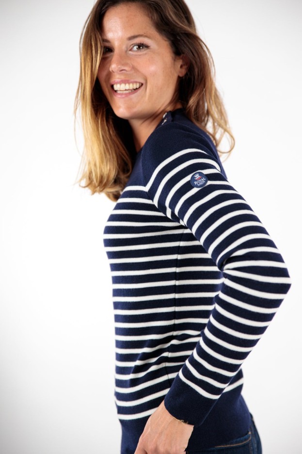 Pull marin rayé Klasel laine mérinos