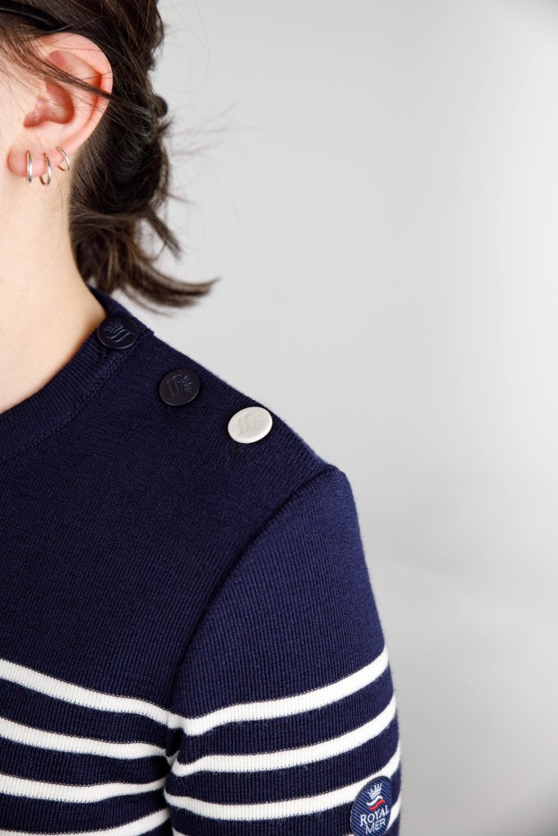 Pull marin rayé Klasel laine mérinos