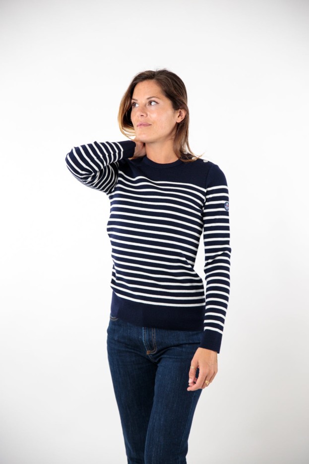 Pull marin rayé Klasel laine mérinos