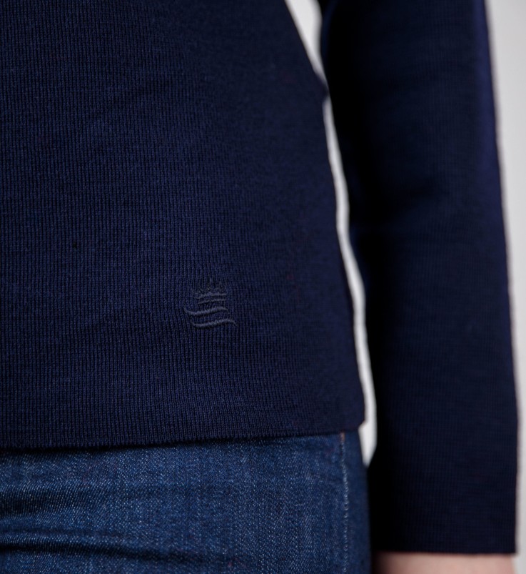 Pull classique col V Guipel laine mérinos