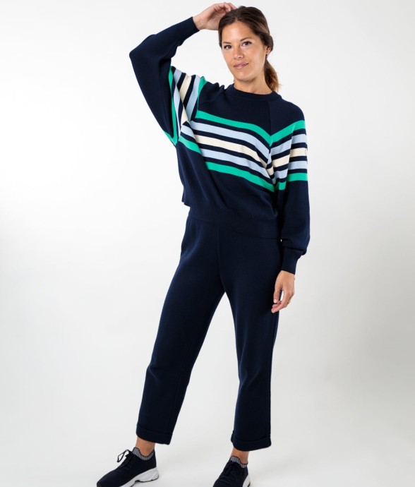 Pull rayé bicolore Lydia coton