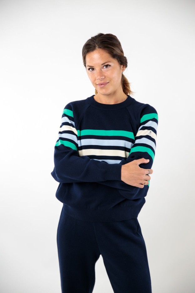 Pull rayé bicolore Lydia coton