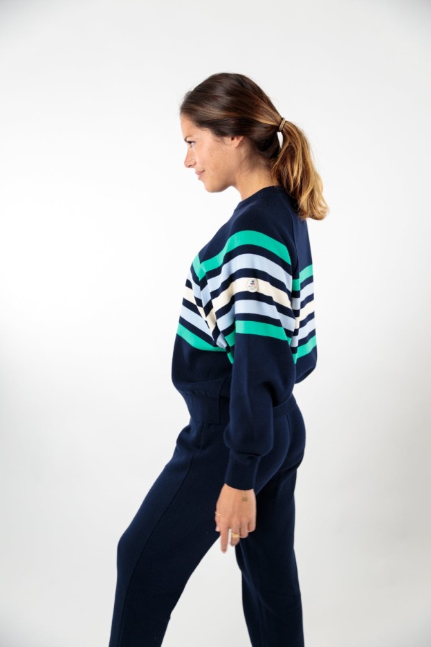 Pull rayé bicolore Lydia coton