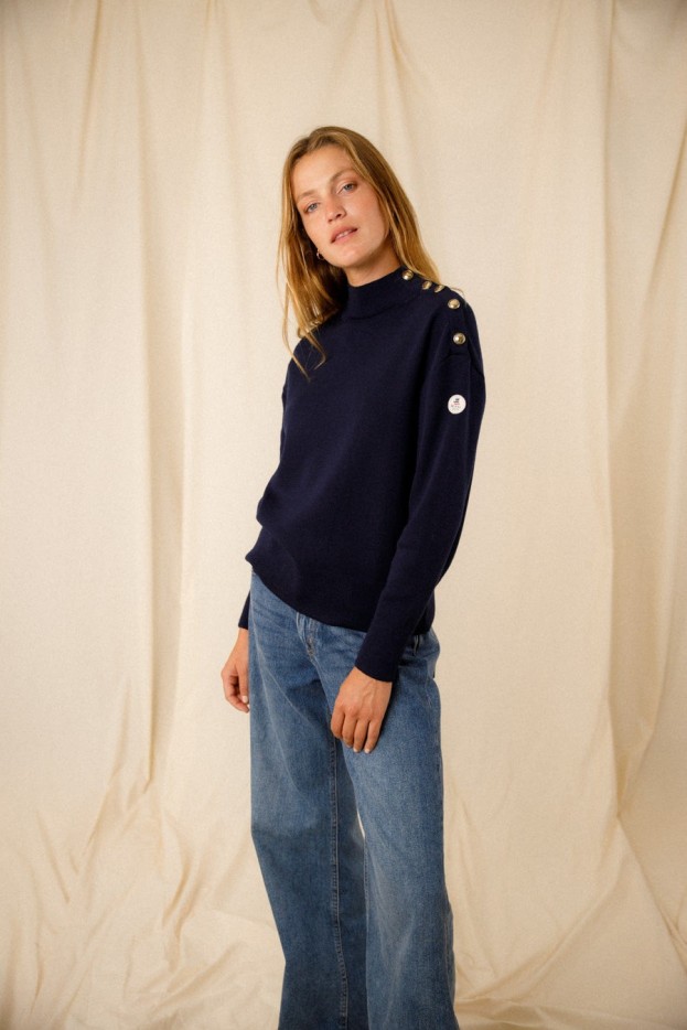 Pull uni Eulalie laine mérinos