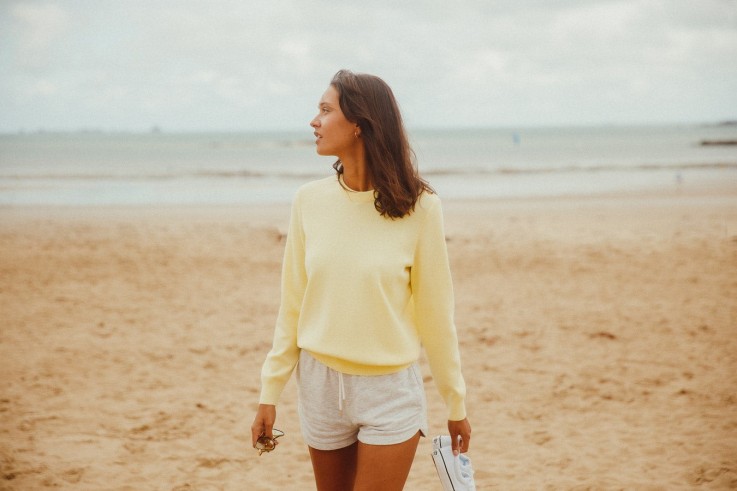 Pull marin uni Ellen laine mérinos