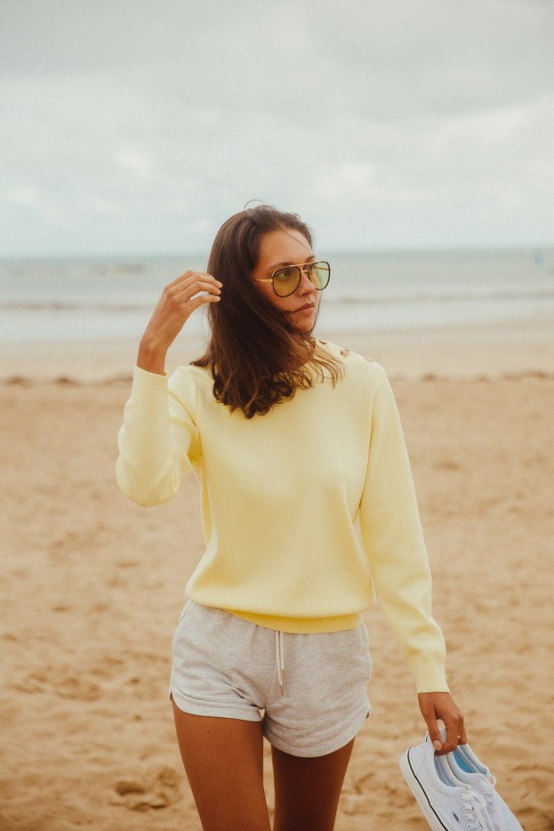 Pull marin uni Ellen laine mérinos