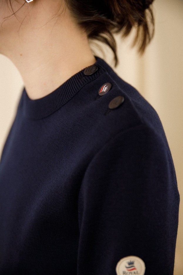 Pull marin uni Klasel laine mérinos