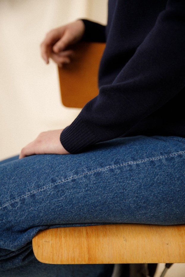 Pull marin uni Klasel laine mérinos