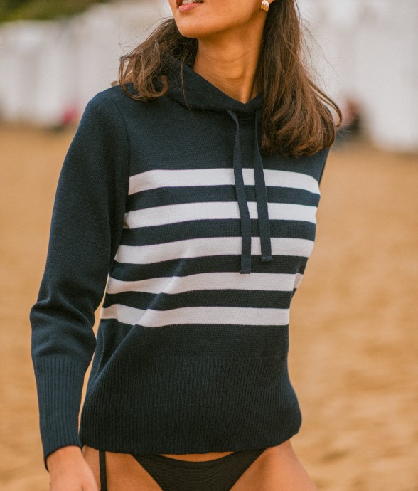 Sweat rayé Palma laine mérinos