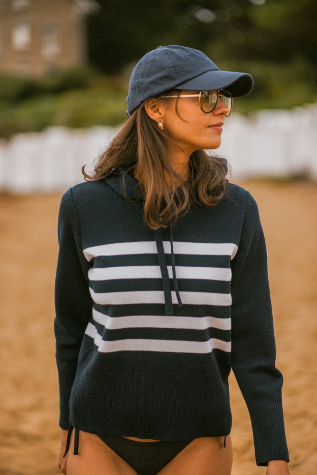 Sweat rayé Palma laine mérinos