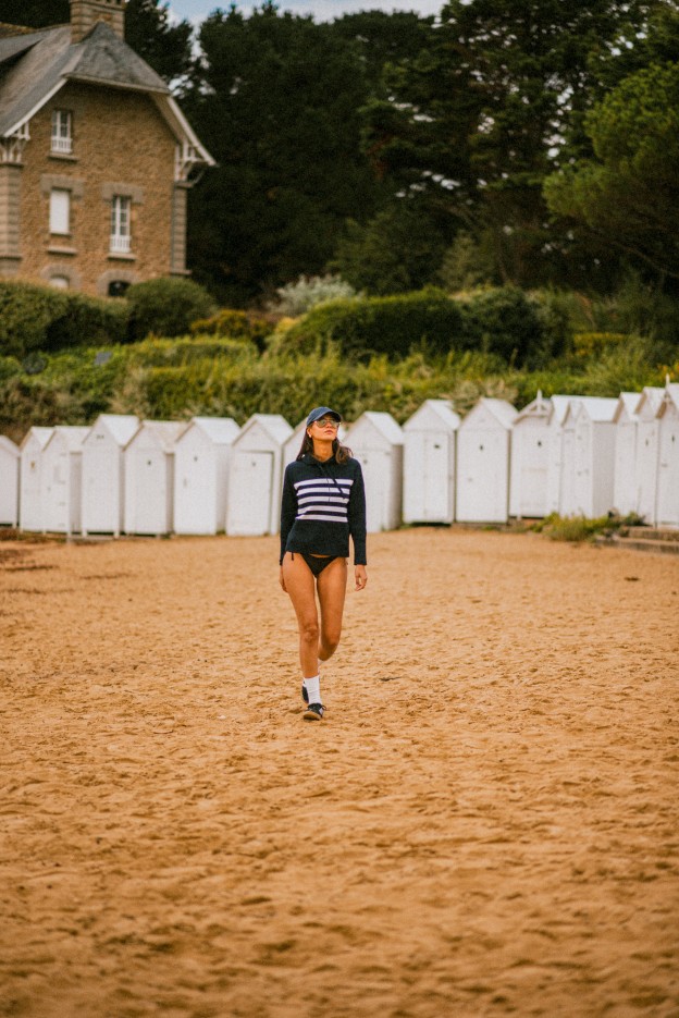 Sweat rayé Palma laine mérinos