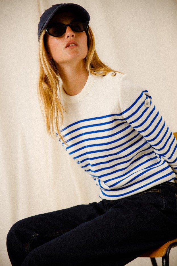 Pull marin rayé Ellen laine mérinos