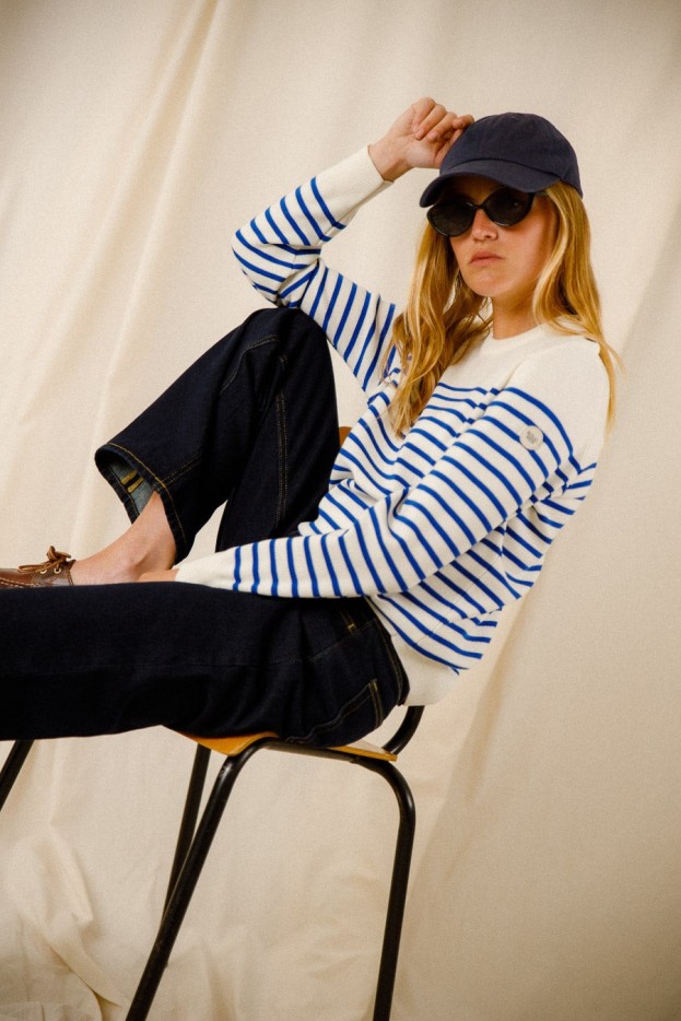 Pull marin rayé Ellen laine mérinos