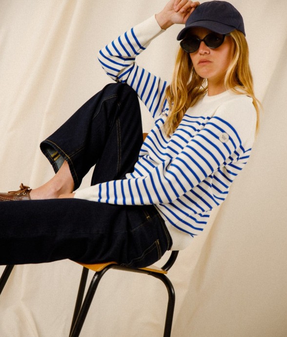 Pull marin rayé Ellen laine...