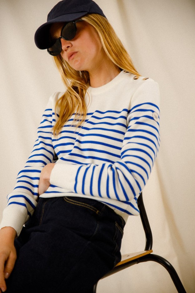 Pull marin rayé Ellen laine mérinos